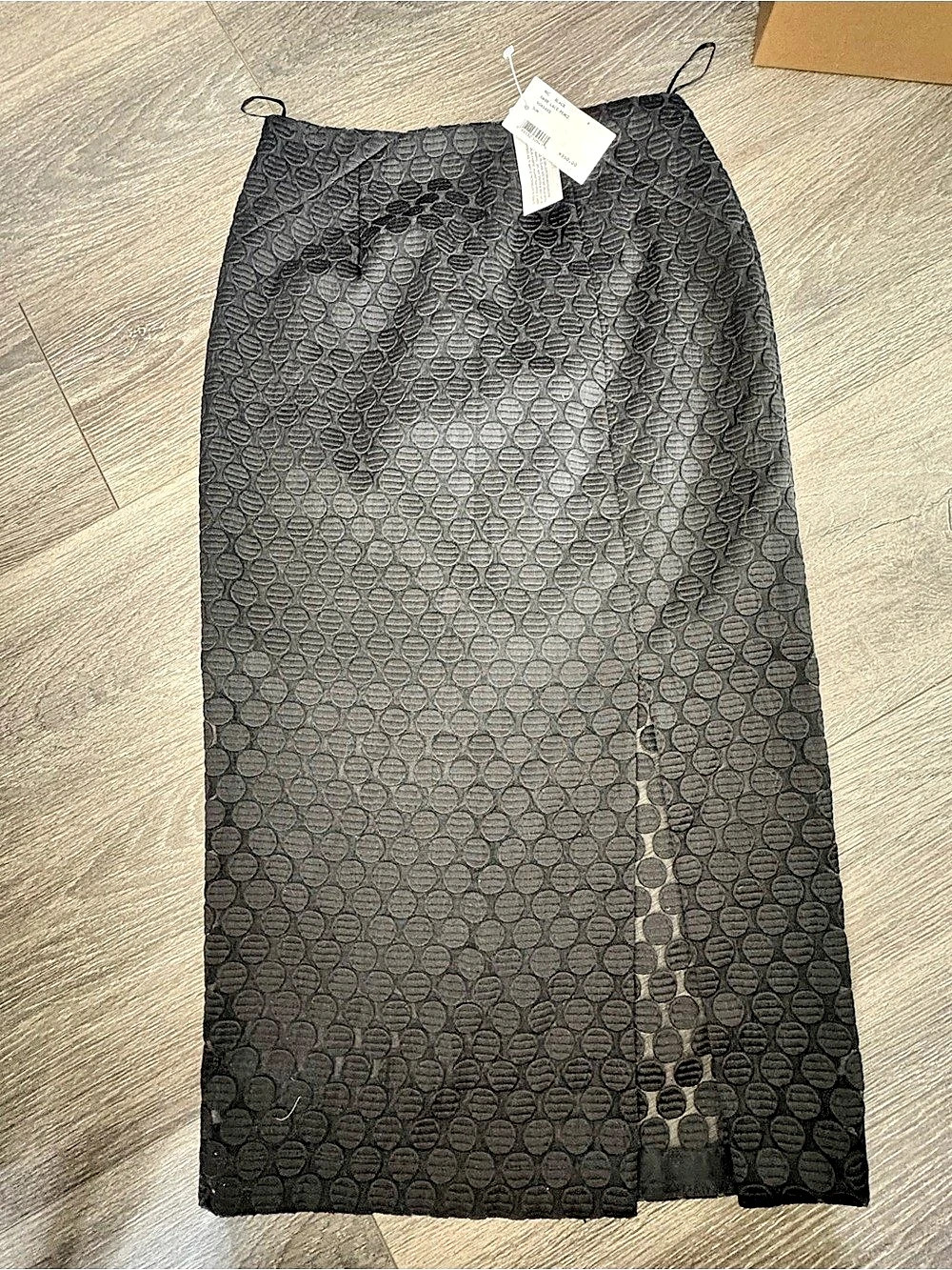 Nicholas Lace Pencil Midi Skirt in Black Size 4 NWT